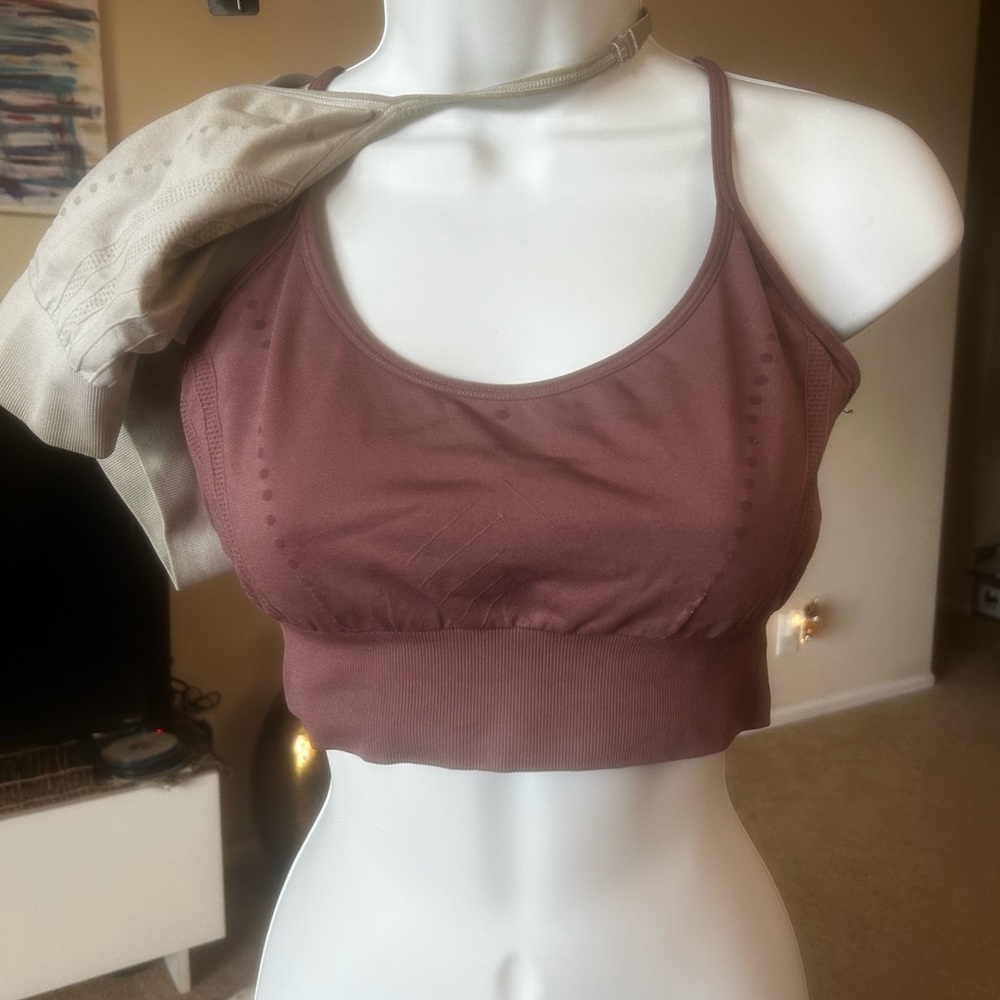 Bundle 2/$10 Brown and Mauve Sports Bra (counts as 1 toward bundle)